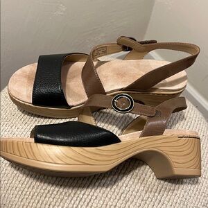Dansko Black and Brown Women's Sandals